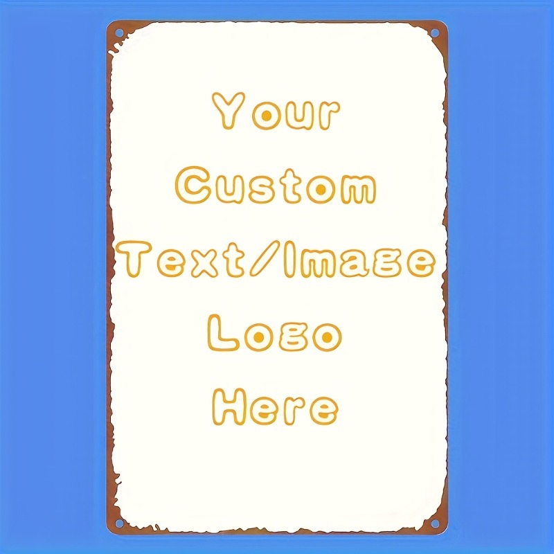 Vintage Collectible Signs - Targa in Latta Rettangolare Personalizzata da