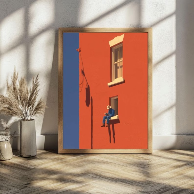 Vintage Toys Collection - Poster Vintage Minimalista Astratto con Figura