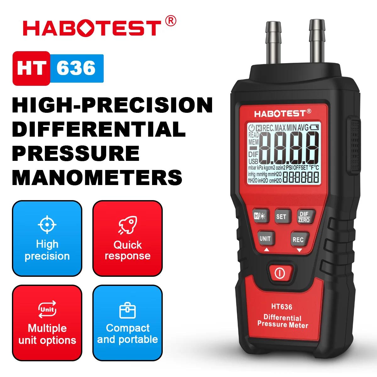Analog Meter Gauge - HABOTEST HT636 Manometro digitale Manometro Misuratore