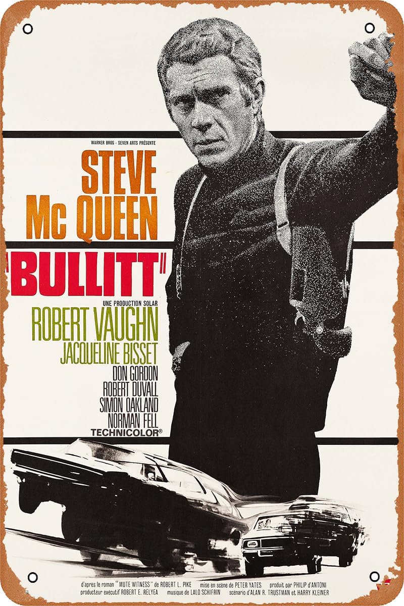 Vintage Collectible Signs - Poster del Film Bullitt, Targa in