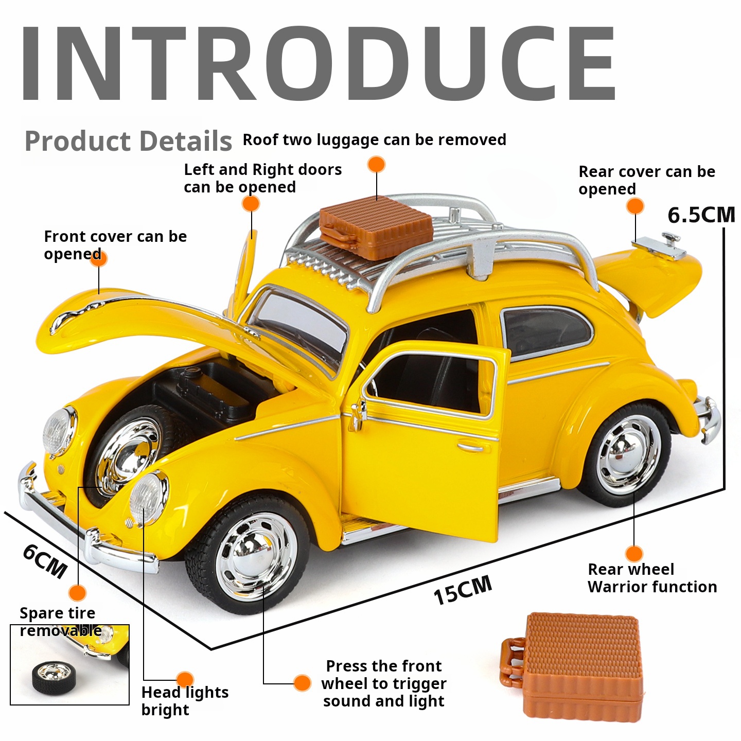 Vintage Collectible Toys For Sale - Modellino Auto Volkswagen Beetle in Scala