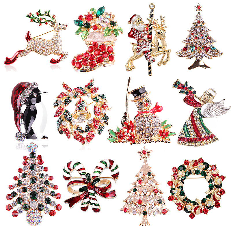 Vintage Collectible Santa - Collezione di Spille Natalizie Vintage con