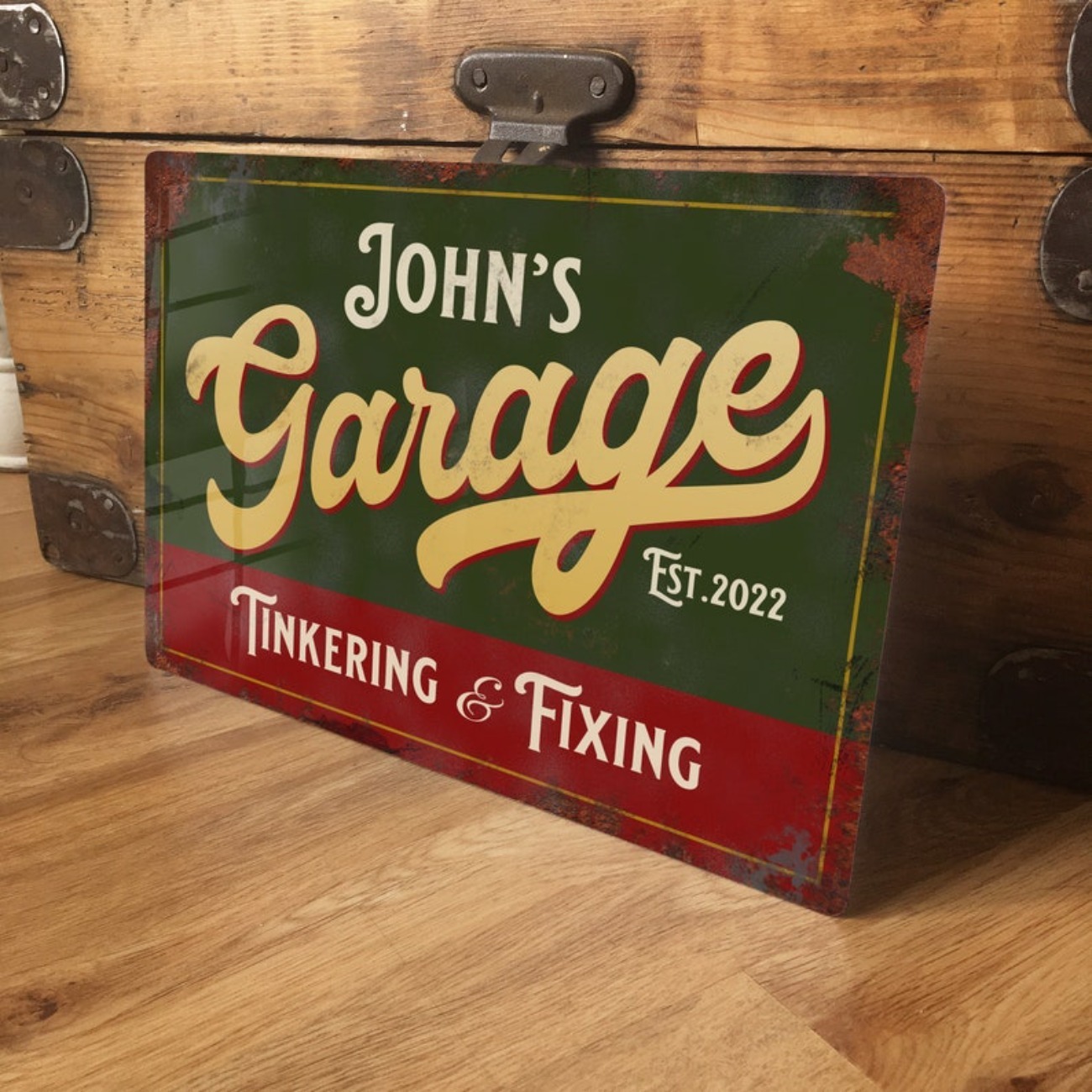 Vintage Collectible Signs - Targa in metallo per garage personalizzata