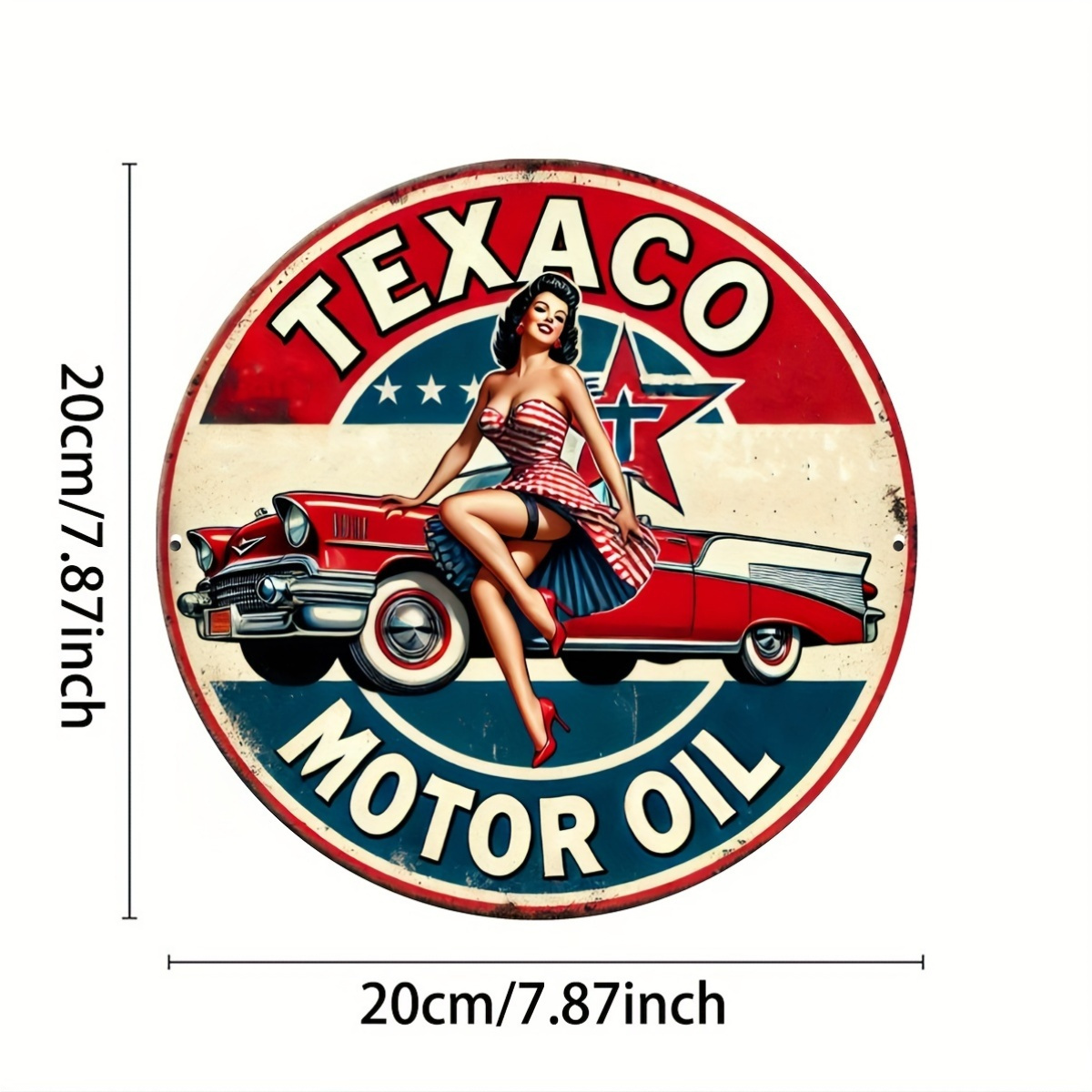 Texaco Motor Oil Targa in allu - Vintage Collectible Signs recensione e prezzo