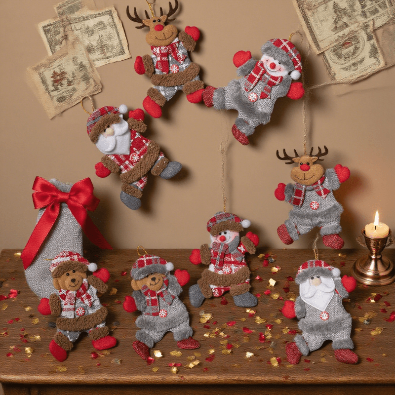 Set di 3 ornamenti pendenti a  - Vintage Collectible Santa recensione e prezzo