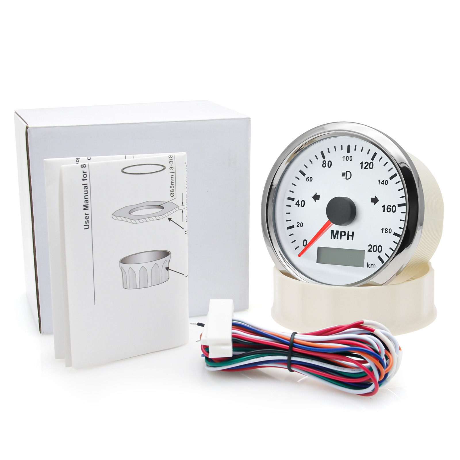 125 200 MPH KMH 85mm Tachimetr - Analog Meter Gauge recensione e prezzo